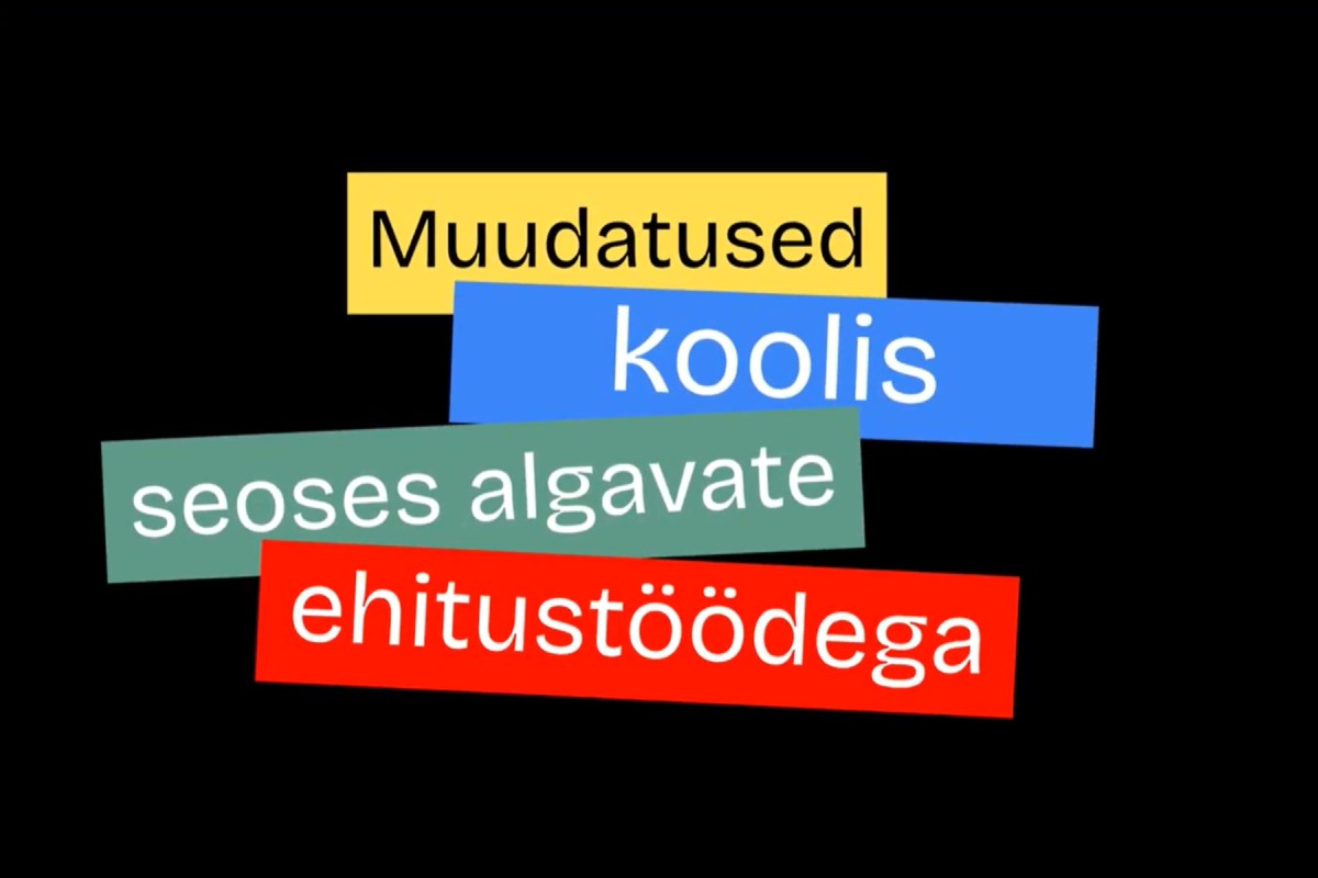 Seoses koolihoone ehitustöödega on kooli töökorralduses toimunud mitmeid muudatusi. vaata lähemalt videost:
The post Muudatused koolis seoses ehitustöödega appe